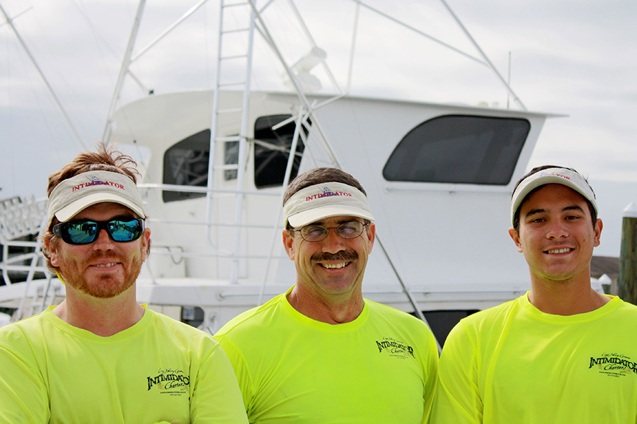 Three Mates of the Intimidator Charter Boat